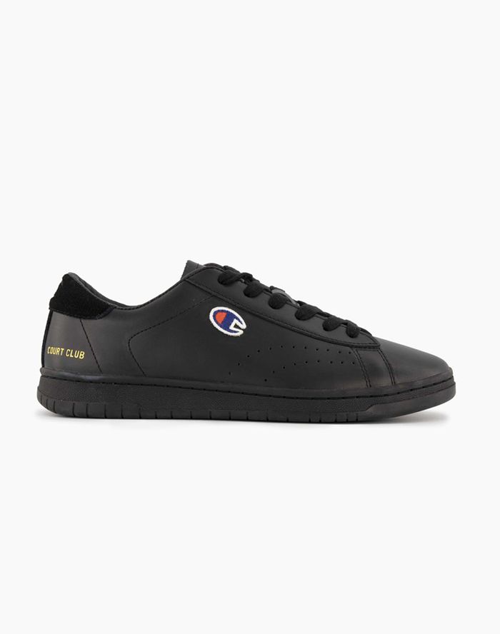 Champion Sneakers Heren - Zwart - Court Club Patch Logo ( 413920-TVD )